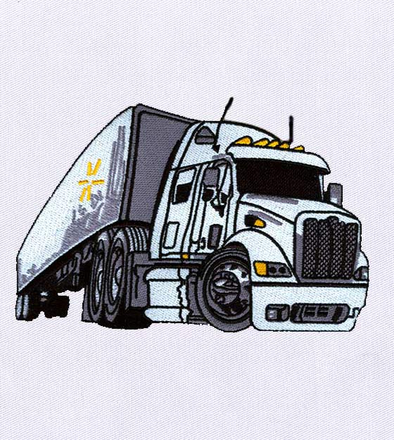 Illustrious Heavy Loader Truck Embroidery Design