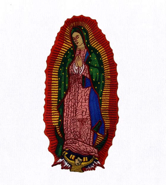 Moving Virgin Mary Embroidery Design