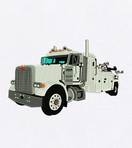 Dominant Heavy Truck Embroidery Design