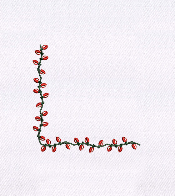 Fancy Christmas Lights Border Quilting Embroidery Design