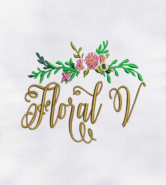 Beautiful Floral Machine Embroidery Design
