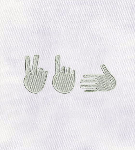Hand Signs Machine Embroidery Design