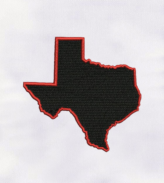 Texas Map Machine Embroidery Design