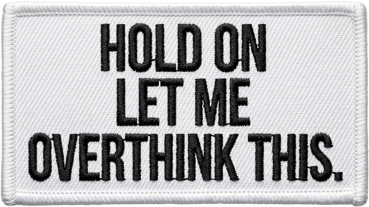 Digitemb Hold On Overthinker Iron On Patch, 3.2 x 2 Inch