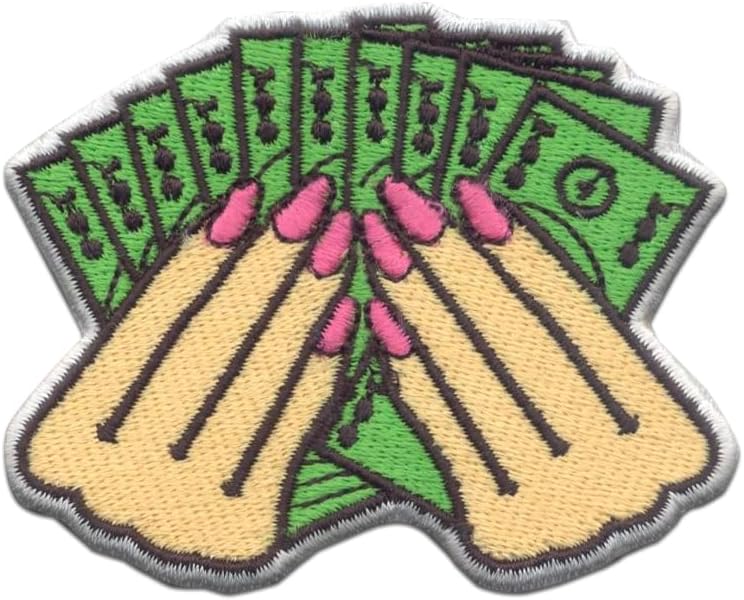DigitEMB Money Hands Embroidered Iron On Patch,