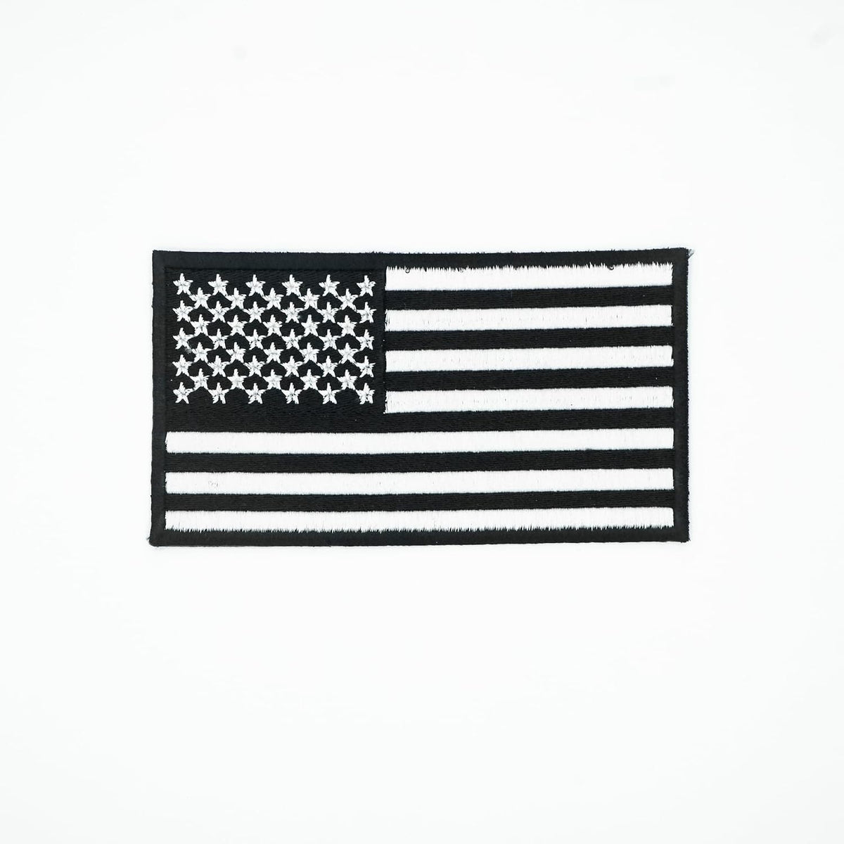 DigitEMB Black and White American Flag Iron On Patch, 1.5 x 1 Inch