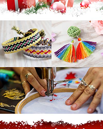 24 Skeins Red Embroidery Threads Cotton Embroidery Floss With 12 Pcs Bobbins