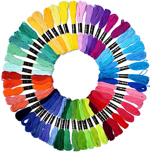 50 Skeins Pack Embroidery Floss Cross Stitch Threads Crafts Floss