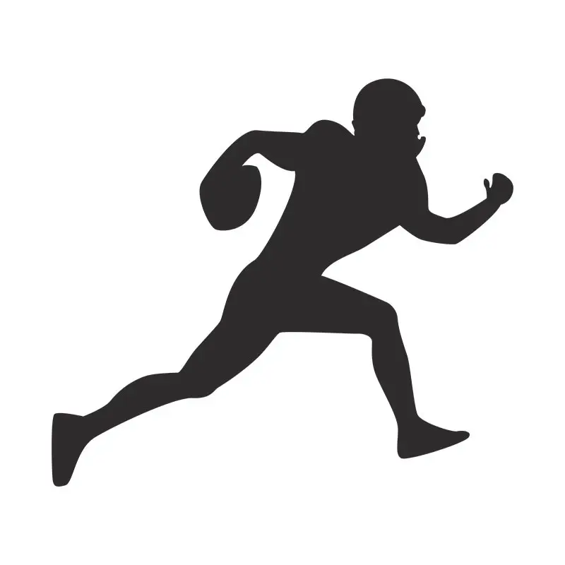 Sprinting Football Player Silhouette Art