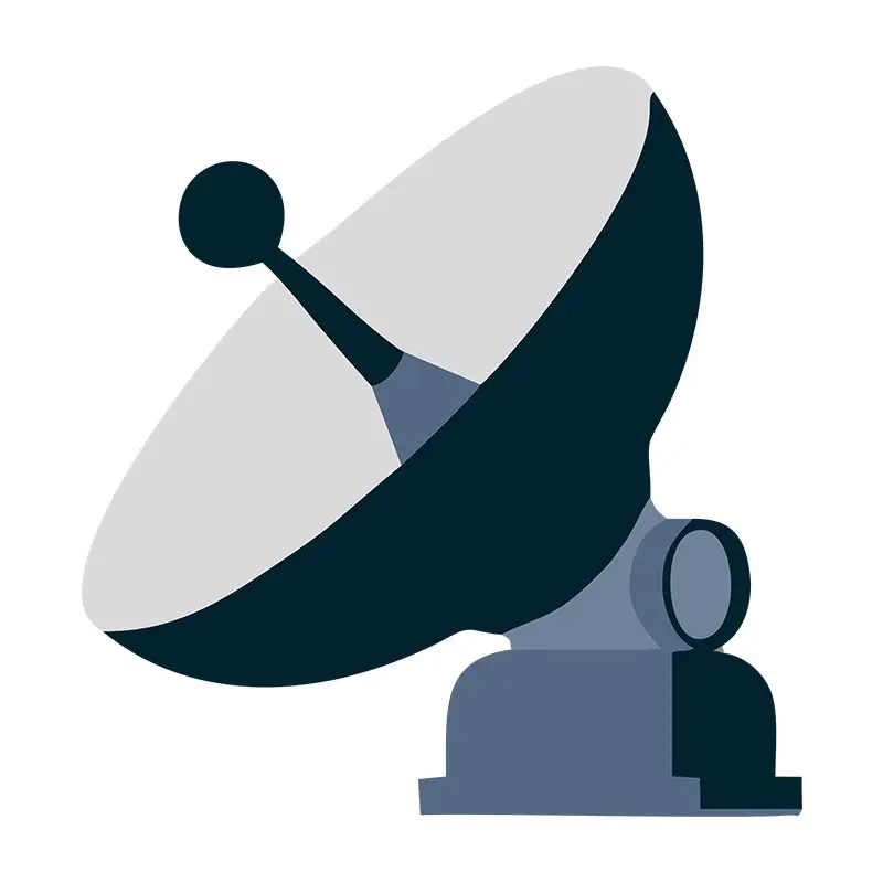 Dazzling Radar Satellite Vector Art