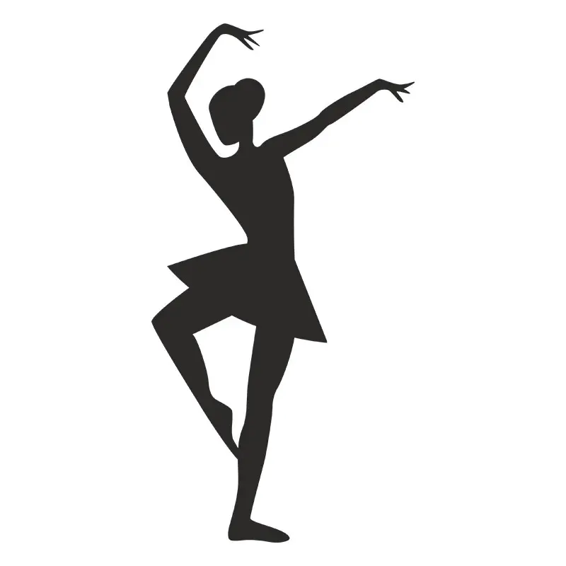 Ballet Passe Right Foot Silhouette Art