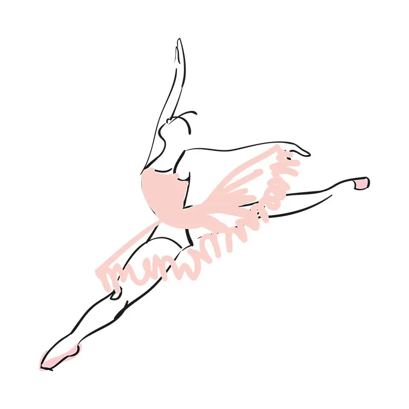 Grand Jete Ballet Technique Vector Art
