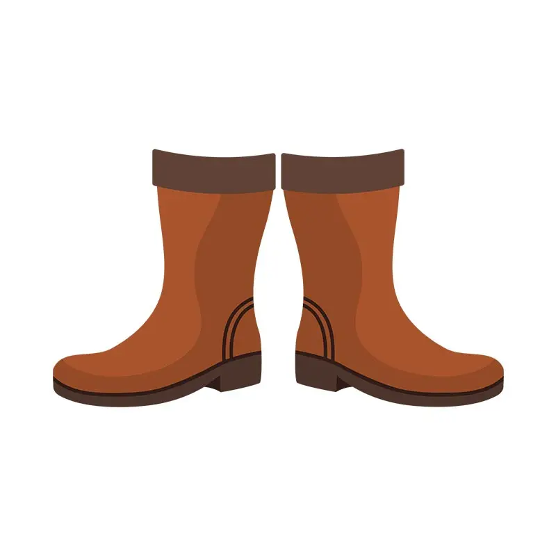 Elegant Brown Boots Vector Art