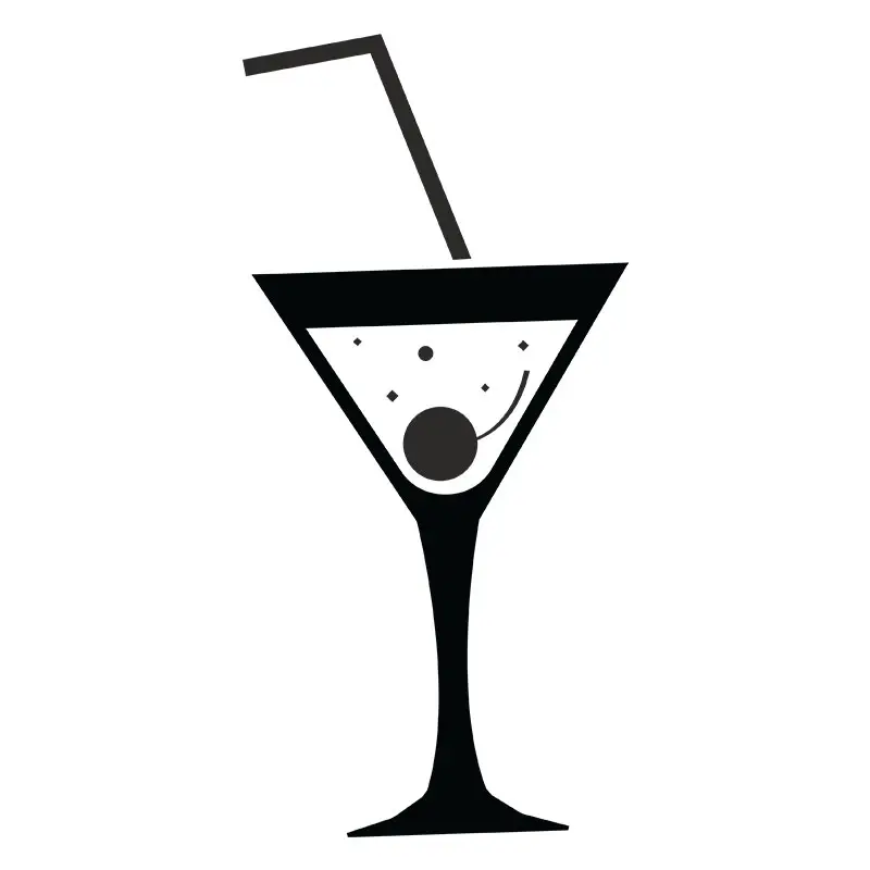 Martini Silhouette Art
