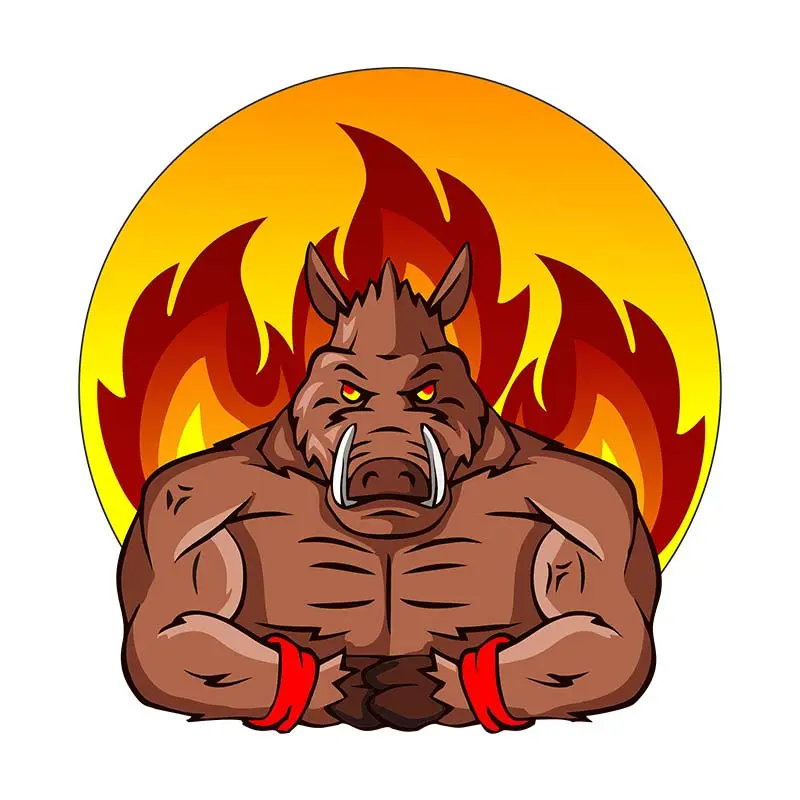 Monstrous Jacked Boar Vector Art