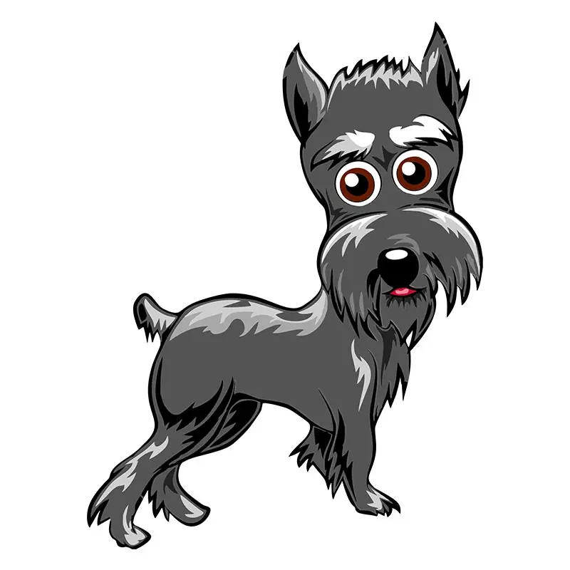 Miniature Schnauzer Dog Vector Art