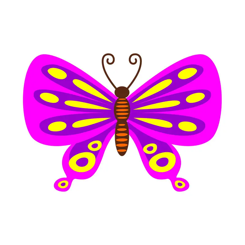 Attractive Purple Butterfly Vector Art
