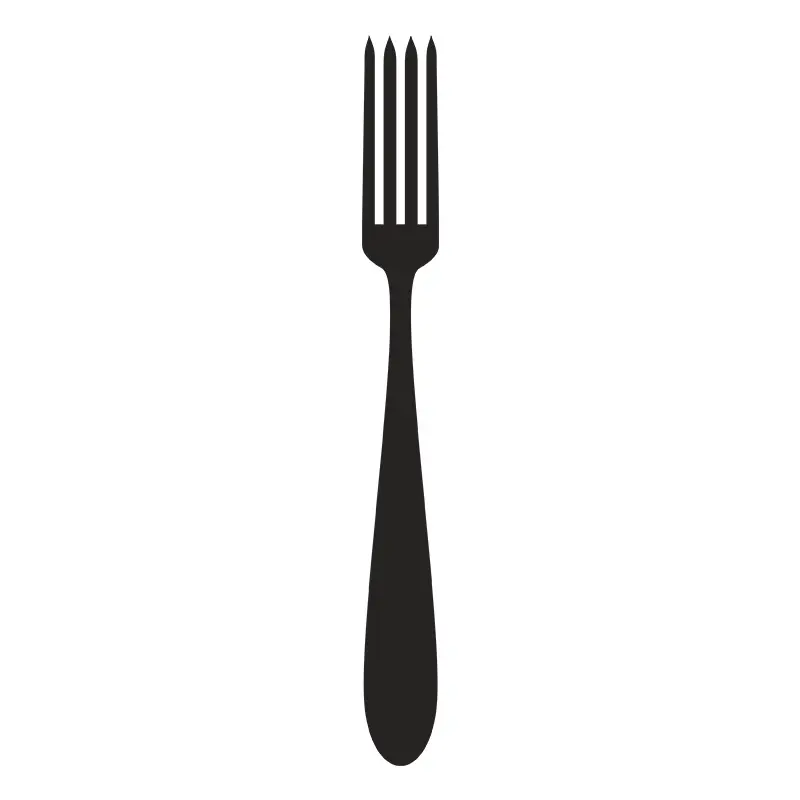 Solid Fork Silhouette Art