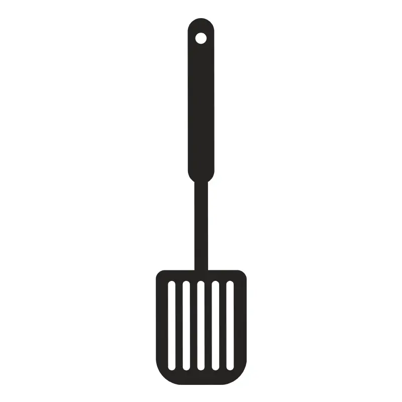Rectangular Slotted Spoon Silhouette Art