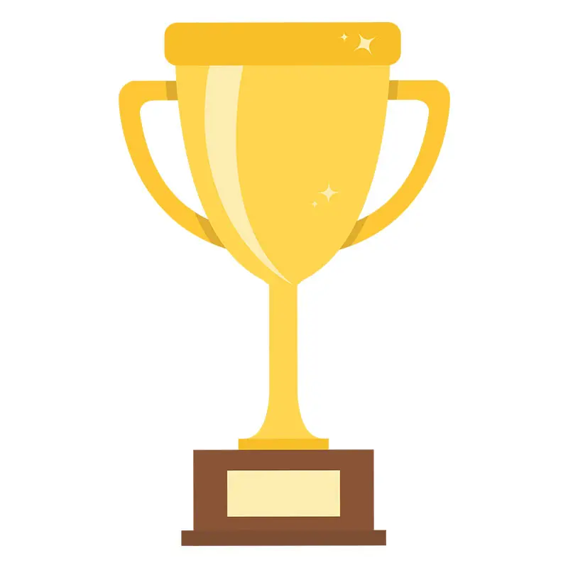 Glimmering Golden Trophy Vector Art