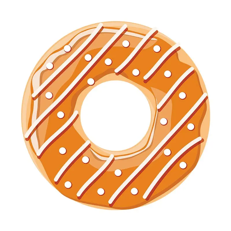 Savoury Caramel Topped Sprinkle Donut Vector Art