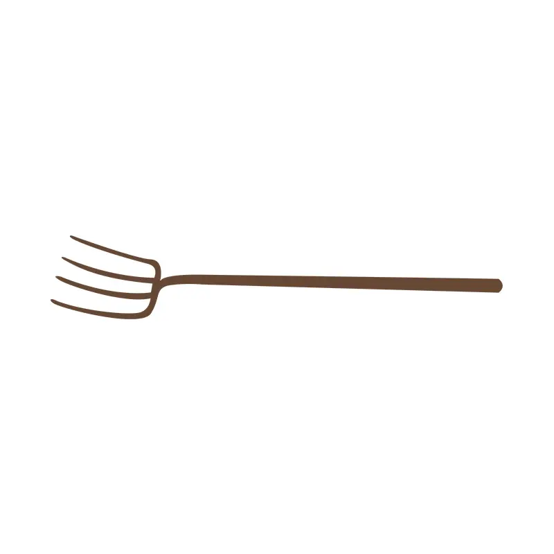 Vintage and Mighty Farm PitchFork Vector Art