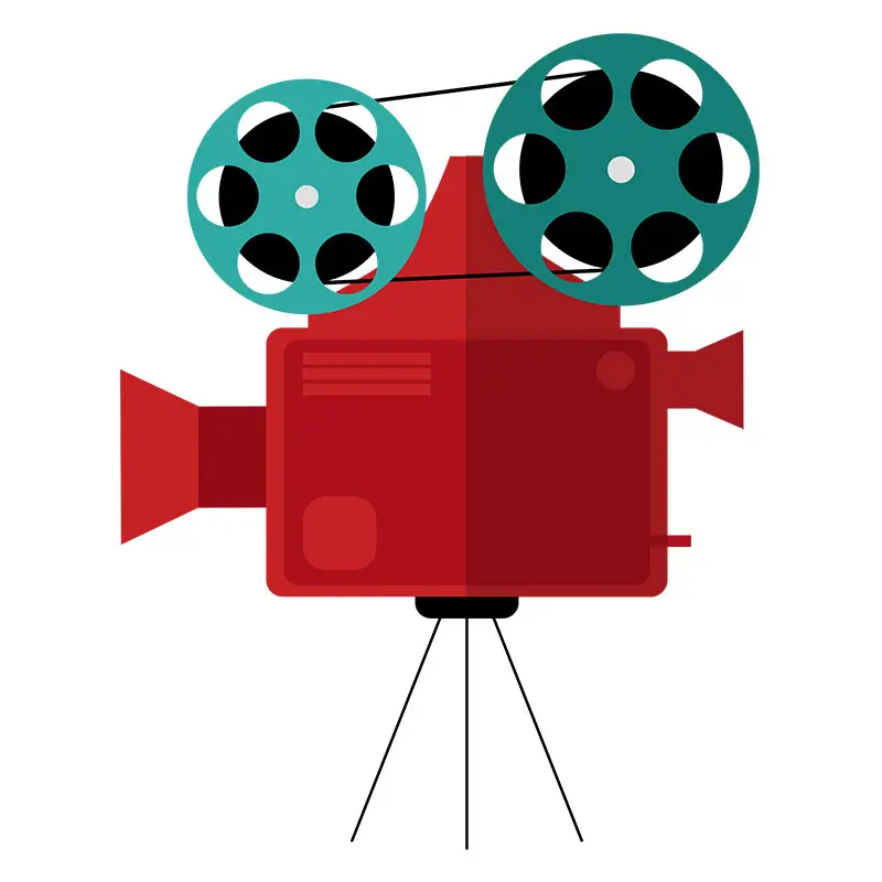 Vintage Cinema Movie Projector Vector Art