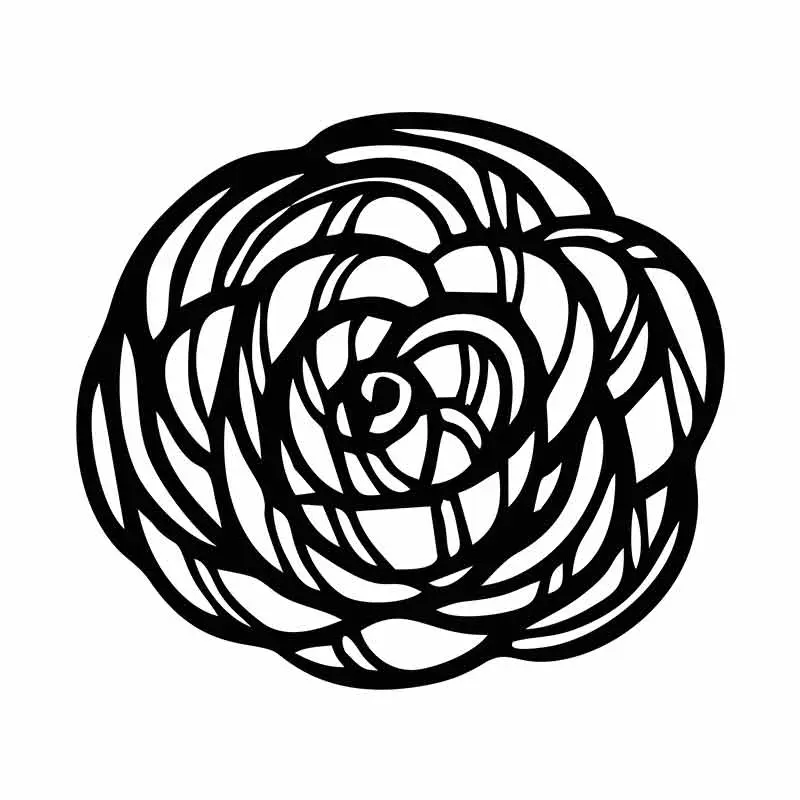 Rose Flower Silhouette Art