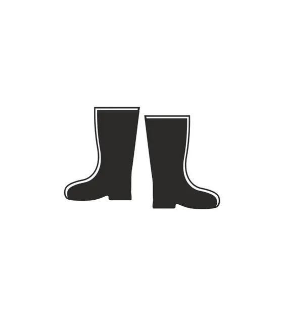 Durable Gardening Boots Silhouette Art