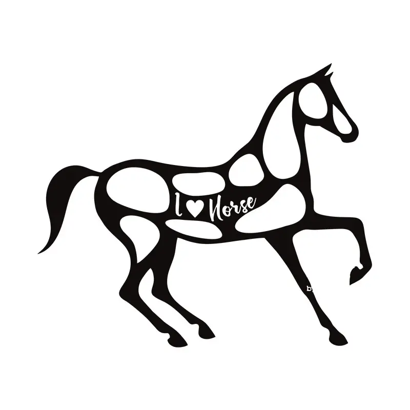 Trotting Horse Silhouette Art
