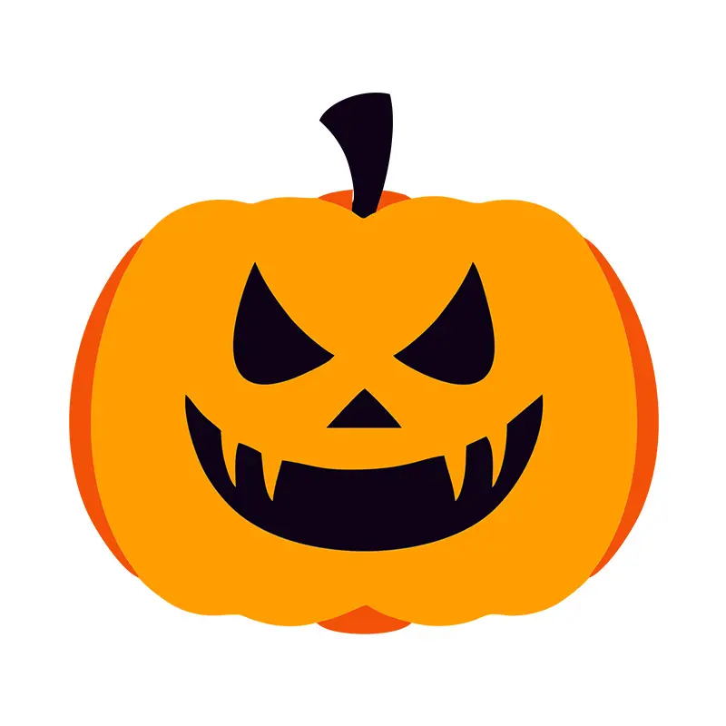 Furious Jack-o’-lantern Halloween Pumpkin Vector Art