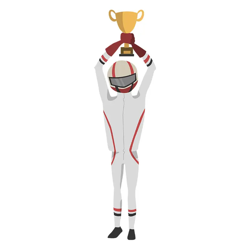 Champion Driver Vector Art