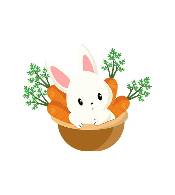 White Baby Rabbit Vector