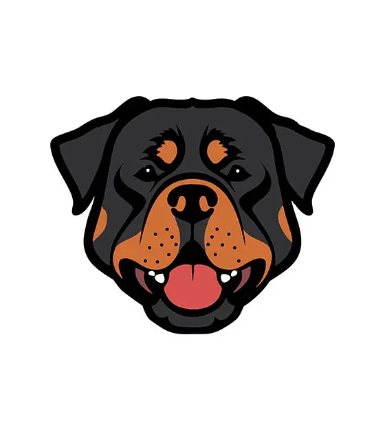 Rottweiler Face Vector