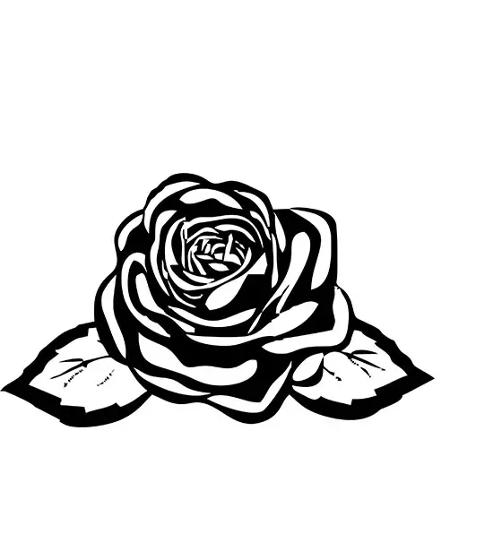 Rose Stencil Art
