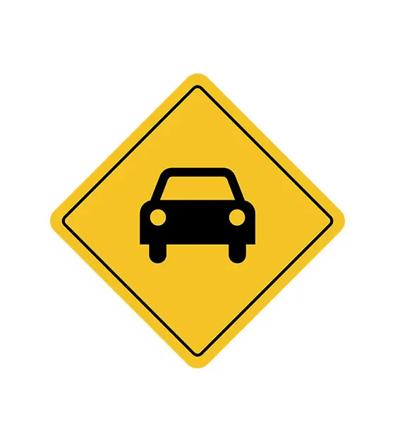 Car Traffic Sign Vector