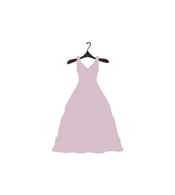 Vogue Striped a Line Bridal Wedding Dress Vector Art