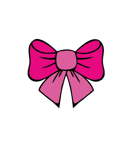 Magenta and Taffy Pink Satin Bow Gift Ribbon Vector Art