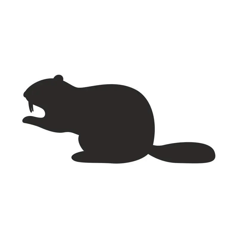 Beaver Silhouette Art