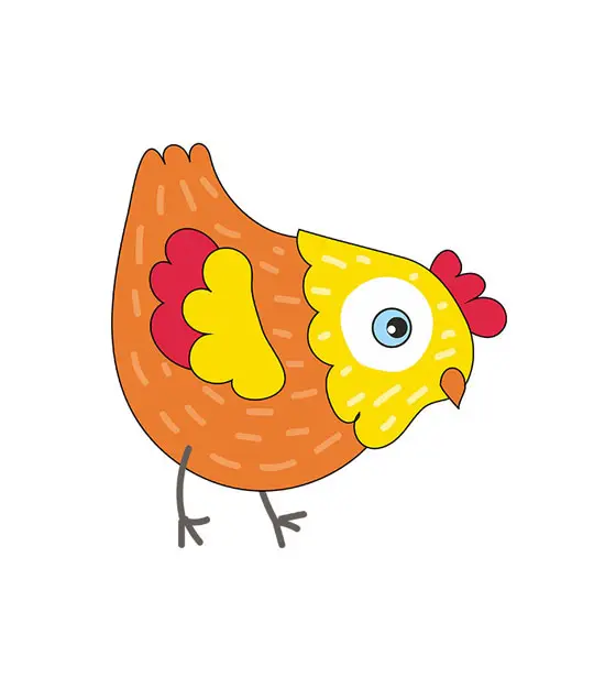Baby Chick Chirping Vector Art
