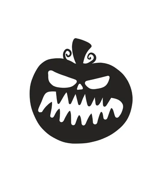 Dizzy Halloween Pumpkin Silhouette Art