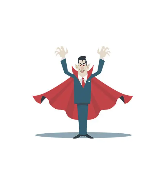 Count Dracula Vampire Halloween Vector Art