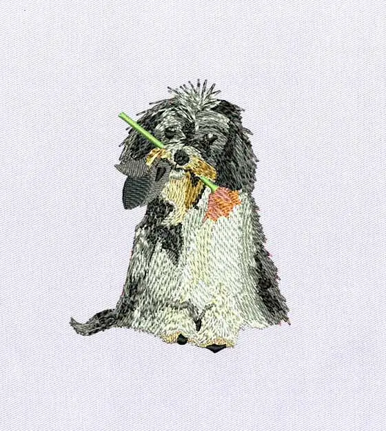 Shih Tzu Embroidery Design