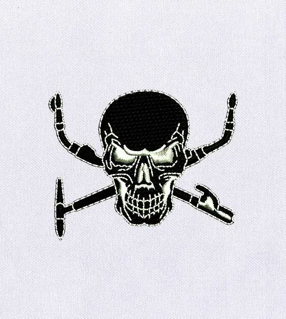 Dark and Twisted Skull Embroidery Design