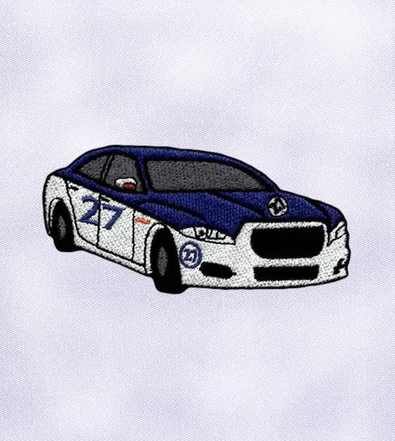 Swagger Inhibiting Car Embroidery Design