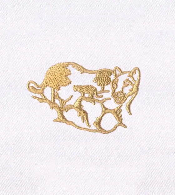 Mountain Cat Embroidery Design
