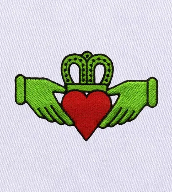 Symmetrical Royal Heart Embroidery Design