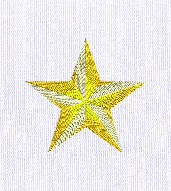 Luxurious Gold Star Embroidery Design