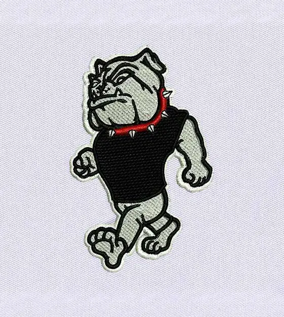 Bulldog Machine Embroidery Design – 4x4 Dog PES Embroidery Design
