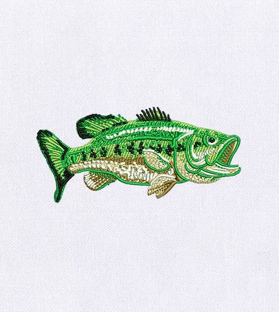 Exciting Bass Fish Embroidery Design